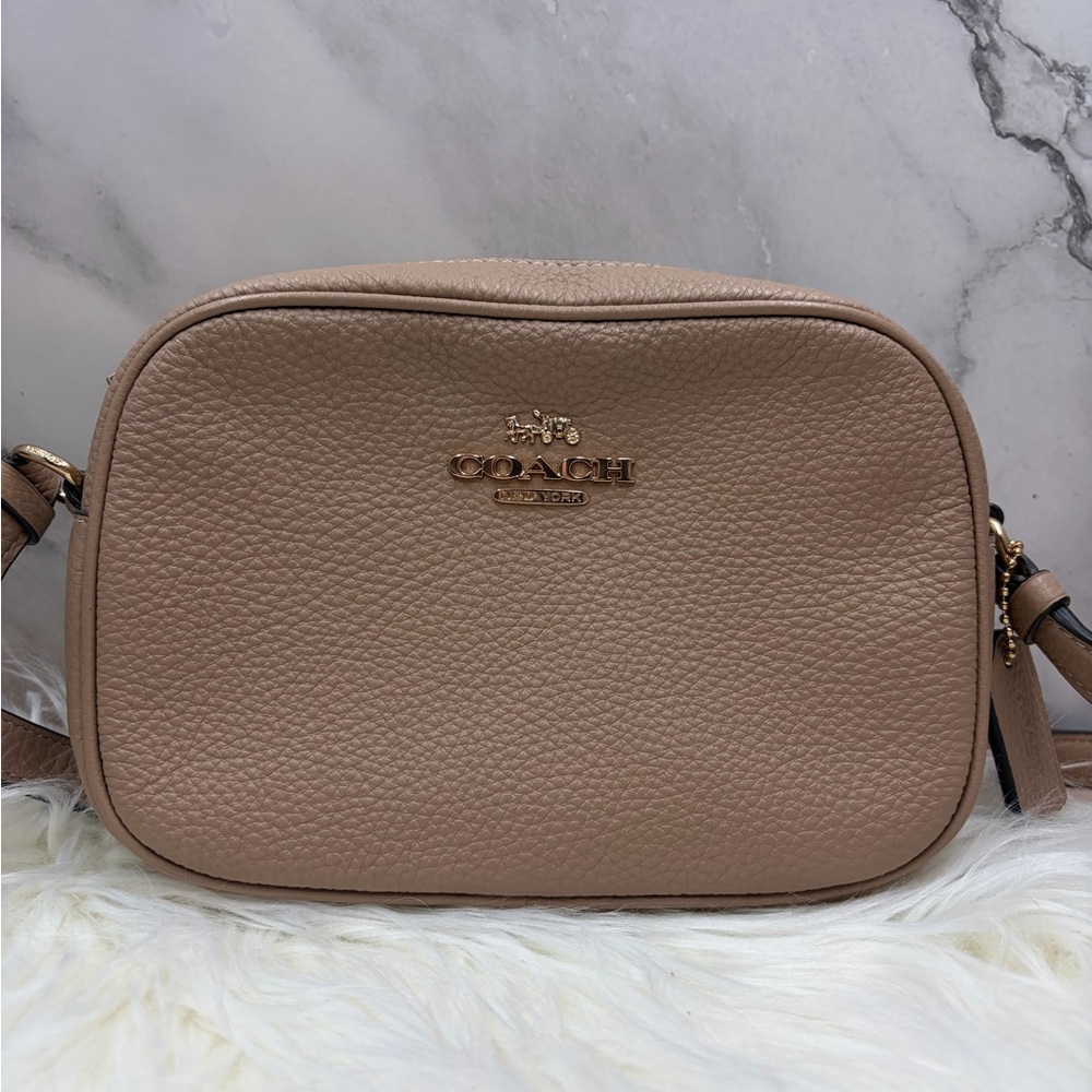 Coach Beige Leather Crossbody Bag
